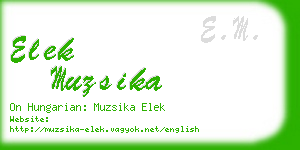 elek muzsika business card